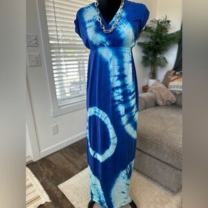 Pink Rose full length sleeveless dress